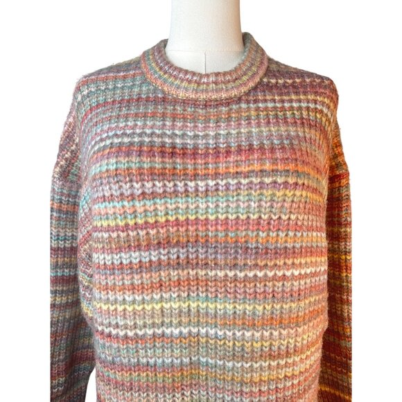 2/$30 ZARA Multicolor Striped Sweater S Acrylic & Nylon - Picture 12 of 13